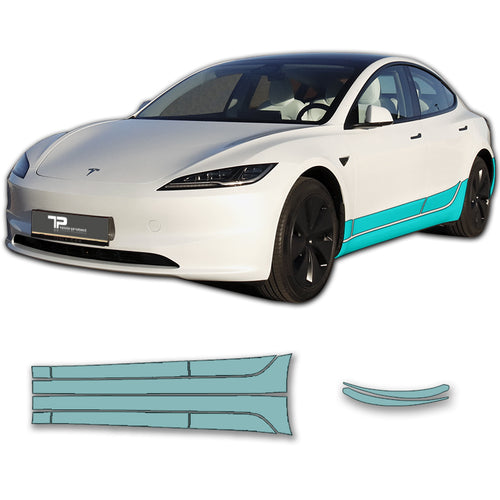 Model 3 “Highland” Sidekit large – Lackschutzfolie PPF für die Seitenschweller & Radkästen