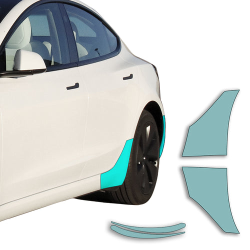Model 3 “Highland” Sidekit small – Lackschutzfolie PPF für die hinteren Seitenschweller & Radkästen