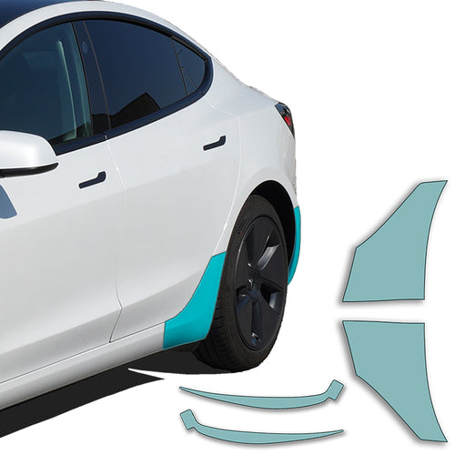 Model 3 Sidekit small – Lackschutzfolie PPF für die hinteren Seitenschweller & Stoßfänger