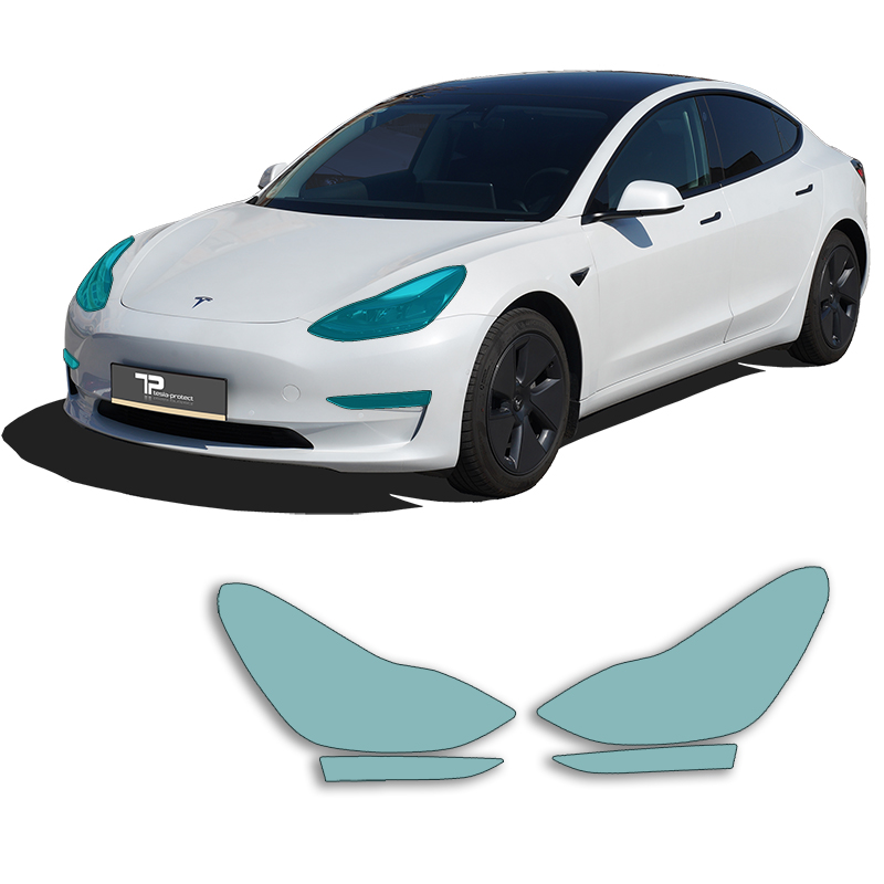 Front scheinwerfer Auto Styling Aufkleber für Tesla Modell 3 y Scheinwerfer  TPU schwarz Scheinwerfer Schutz Film Zubehör