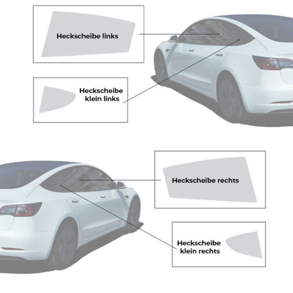 Model 3 Passgenaue Scheibentönungsfolie - Tesla-Protect